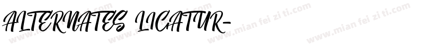 ALTERNATES LIGATUR字体转换